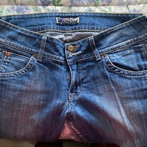 Hudson size 29 hip hugger flare bottom jeans